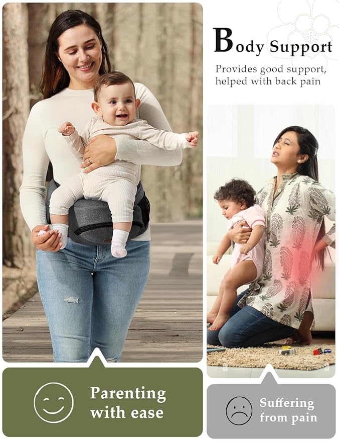 besrey Baby Hip Carrier, Adjustable Waist Belt Carrier, Ergonomic M Position - Image 5