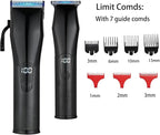 AIJALY Hair Clippers for Men, Cordless Clippers for Hair Cutting, Mens Hair Clippers and Trimmer Kit，Black