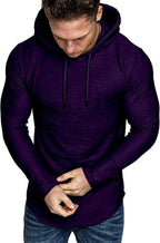 Lexiart Mens Fashion Athletic Hoodies Sport Sweatshirt Solid Color Fleece - Image 2