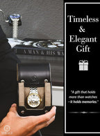 Leather Watch Roll Travel Case for Men – 1 Watch Holder Box - Image 3
