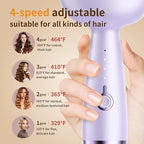 Crimper Hair Tool, Beach Waves Curling Wand,Ionic Hair Waver with 1.26 Inch Double Barrel for Women，Easy to Use，Four-Speed Adjustment and Automatic Power-Off, Purple