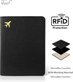 Passport Holder for Travel Essentials, RFID Blocking Passport Cover Case for - Image 3