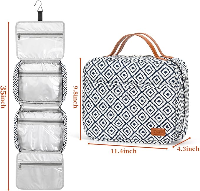 Hanging Travel Toiletry Bag, Large Capacity Cosmetic Travel Toiletry Organizer - Image 7