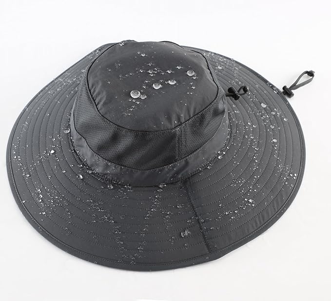 Home Prefer UPF50+ Mens Sun Hat Wide Brim Fishing Hat Foldable Large Brim UV - Image 8