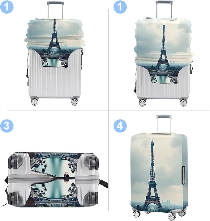 Luggage Cover Washable Suitcase Protector Anti-scratch Suitcase cover Fits - Image 4