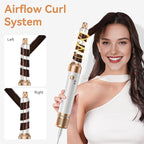 7 in ONE Hair Dryer Brush, Powerful Blow Dryer Brush with Air Curler for Hair, Brush Blow Dryer with Diffuser, Ionic Hot Air Brush Fast Dry, Volumize, Curls, Straight, Hair Styling Tools 100-120V