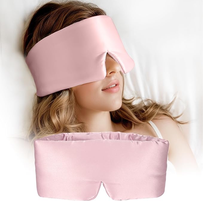 Silk Sleep Mask for Women and Men, Side Sleeper, 22 Momme Pure Mulberry Silk by Unknown