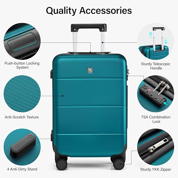 Hanke 3 Piece Hard Shell Luggage Sets - Image 3