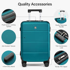 Hanke 3 Piece Hard Shell Luggage Sets - Image 3