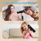 Nicebay Ionic Hair Dryer with diffuser for Curly Hair,1600W &110000RPM High-Speed Brushless Motor for Fast Drying,Professional Blow Dryer for Women,Low Noise,Lightweight,Lock Function,Travel HomeSalon