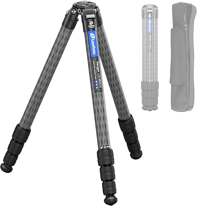 58" Carbon Fiber Tripod, Lightweight Travel Compact Tripod by Leofoto