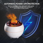 Essential Oil Diffuser, Volcano Fire Flame Aromatherapy Diffuser, 360ml Ultrasonic Cool Mist Humidifier, Scent Aroma Diffuser with 7 Colors Light, Timer & Auto Shut-Off for Home, Room (White)