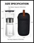 ZENS Modern Glass Tea Infuser Teapot, Smart One Touch Tea Maker - Image 5