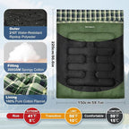 Double Sleeping Bag for Adults Machine Washable 2 Person Camping Sleeping Bag - Image 2