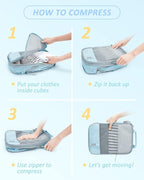 BAGSMART 6 Set Compression Packing Cubes - Image 5