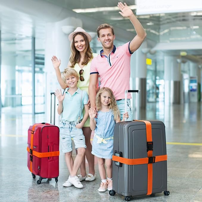 Eccliy 12 Pack Luggage Straps Suitcase Belts Wide Adjustable Packing Straps - Image 7