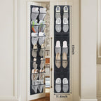 Over The Door Shoe Organizer, 14 Large Mesh Pockets Hanging Shoe Rack - Image 2