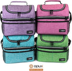 OPUX Lunch Box For Women, Insulated Large Lunch Bag Adult Work, Double Decker - Image 9