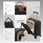 Verage 18x14x8in Spinner Underseat Carry-On Luggage -Airplane Personal Item Bag - Image 5