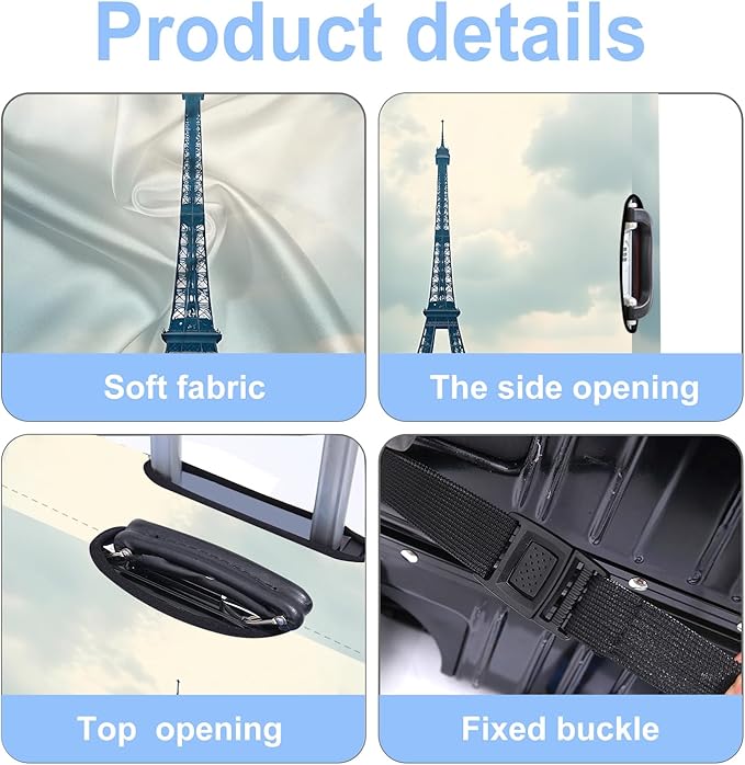 Luggage Cover Washable Suitcase Protector Anti-scratch Suitcase cover Fits - Image 3