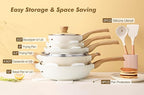 SENSARTE Ceramic Cookware Set, Pots and Pans Set Non stick, 14-Piece Induction - Image 3