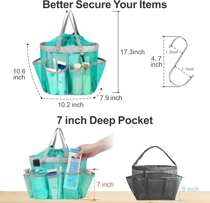 F-color Mesh Shower Caddy Portable - Image 5