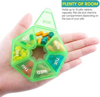 Weekly Pill Organizer, 2 Pack Portable Pill Box Medicine case 6 Colors New - Image 7
