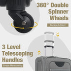 Merax Softside Luggage Set Softshell Lightweight 3 Piece Spinner Suitcase - Image 7