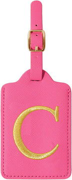 Personalized Initial Rose Red Leather Cute Luggage Tags - Image 9