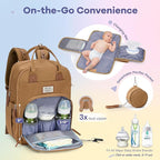 RUVALINO Diaper Bag Backpack, Large Capacity, Waterproof - Image 3