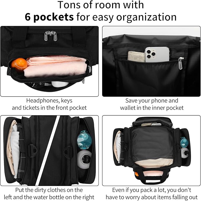 Small Duffel Bag 17 inch Carry On Weekender Bag - Image 4