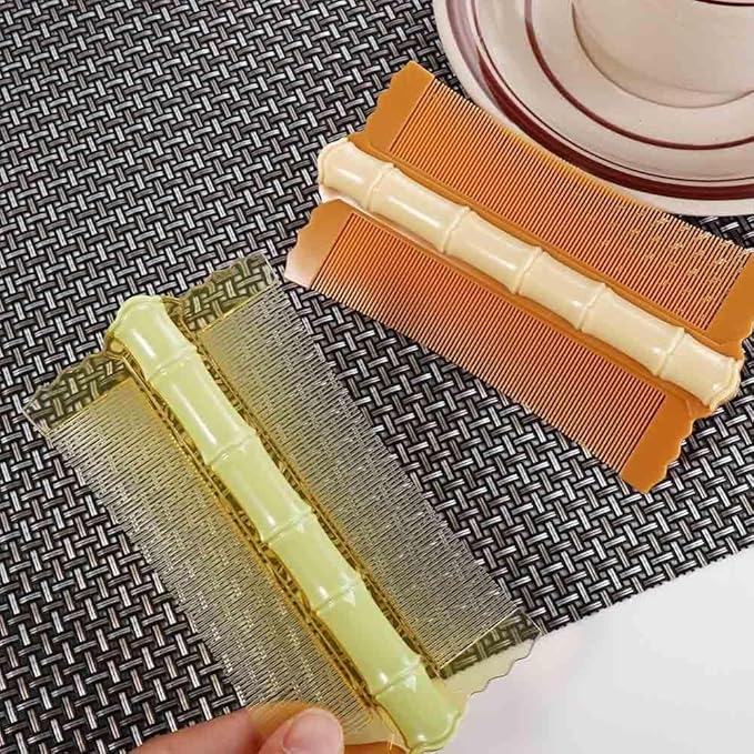 Green Double-Sided Comb Anti-Static Fine-Tooth Pin Hair Comb With Handle Super Dense Tooth Drain Dandruff Hair Comb Hair Styling Tool Accessories Hair Combs Styling Tools and Appliances