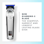 Blade & Stone Professional Hair Trimmer for Men PT301 | Diamond-S Blade | Micro-Gap Tech | 7200 RPM Durable Motor, All-Metal, Cordless Hair Trimmer - The Aviator
