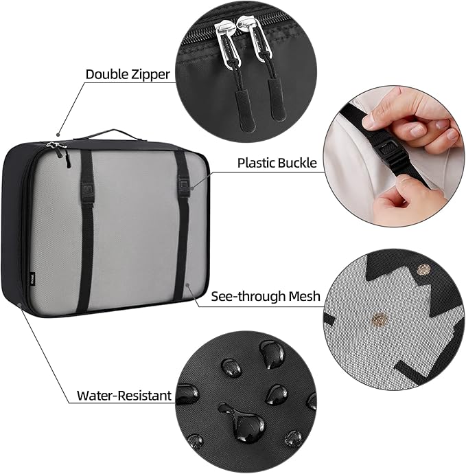 BAGAIL 6 Set/8 Set/10 Set Packing Cubes Various Sizes Packing Organizer - Image 5