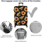 7-Mi Luggage Cover Thickened 19/22/26/30 Inch Suitcase Spandex Black Protector - Image 5