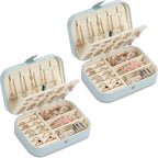 Travel Jewelry Box, PU leather Small Jewelry Organizer by XZUZ