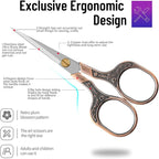 Facial Small Hair Grooming Beauty Scissors,2pcs 5 inch Comestic Cutting shears for Men and Women,Hair Trimming,Beard,Nose Hair,Eyelash,Sewing,Embroidery,Craft, Art Work & Everyday Use