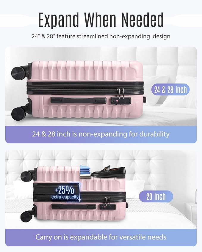LIGHT FLIGHT Luggage Sets, 3 Piece Durable Suitcase Set - Image 6