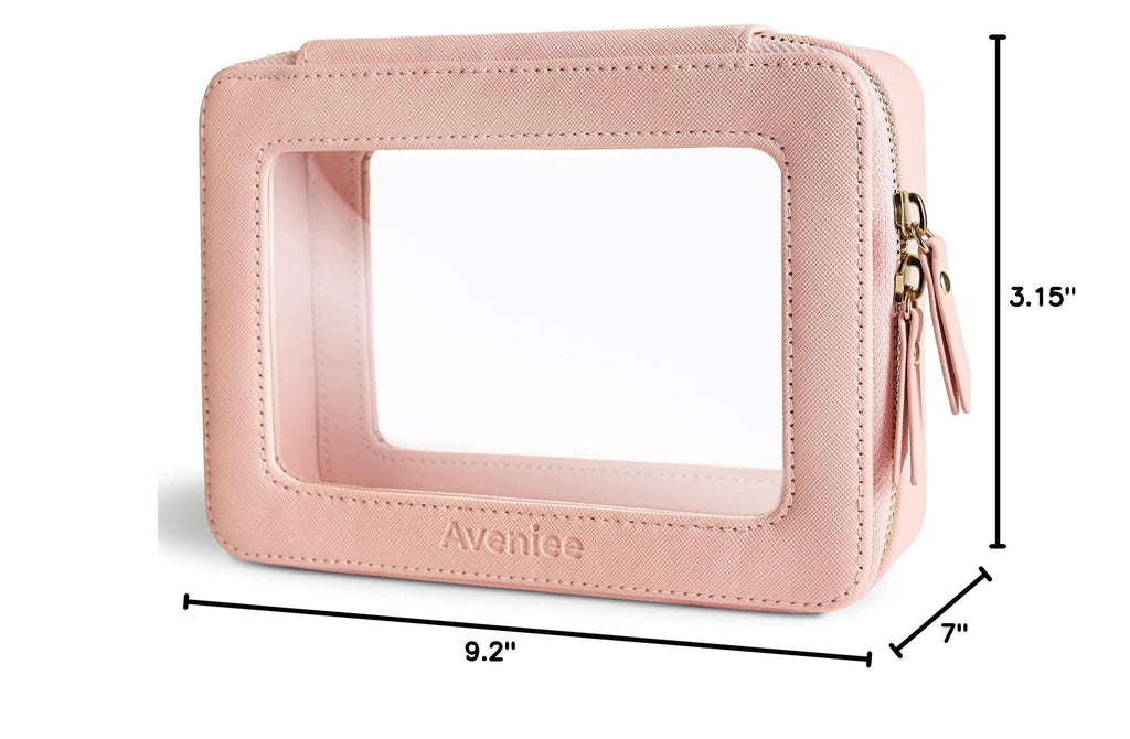 Clear Makeup Bag Organizer (Pink / Large Glam)