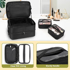 OCHEAL Hairstylist Traveling Case with a Large Makeup Travel Bag for Hairstylist, Hairdresser Bag with Detachable Pouch,360° Rotatable Wheelsfor Hairdressing Tool Organizer