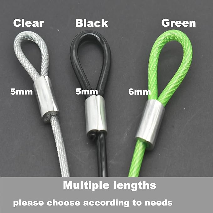 4FT 4mm Stainless Steel Outdoor Travel Security Cable Lock, Braided Steel - Image 3