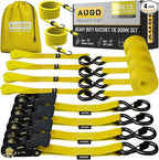 AUGO Ratchet Straps Heavy Duty 4 Pack -15 FT - 2200 LB Break Strength – - Cargo by AUGO
