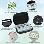 Serfeymi Weekly Travel Pill Organizer Pill Case - Image 4