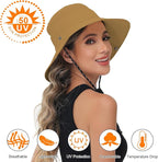 Sun Hats for Women Bucket Hat UV Protection Fishing Hat Wide Brim Safari Hats 2 - Image 3