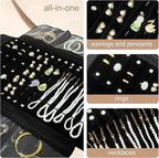 Velvet Travel Jewelry Case Roll Bag Organizer - Image 7