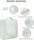 Narwey Small Striped Hanging Travel Toiletry Bag - Image 7
