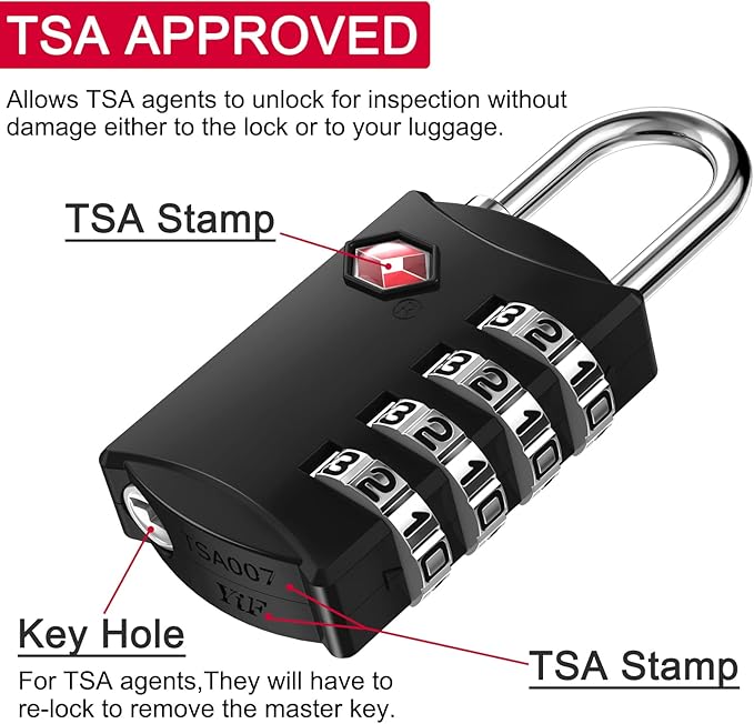 ZHEGE Travel Locks 2 Pack, TSA Locks - Image 3