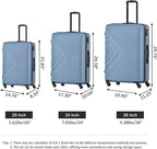 Campfun 3 Piece Luggage Sets, Hardshell ABS Luggage - Image 2
