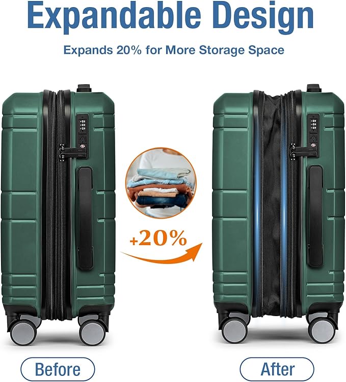 KYME Carry On Luggage 22x14x9 Airline Approved - Image 2