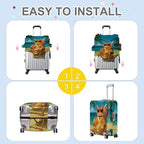 ANNA QUEEN Summer Cat Luggage Cover, Cat in Sunglasses - Image 5